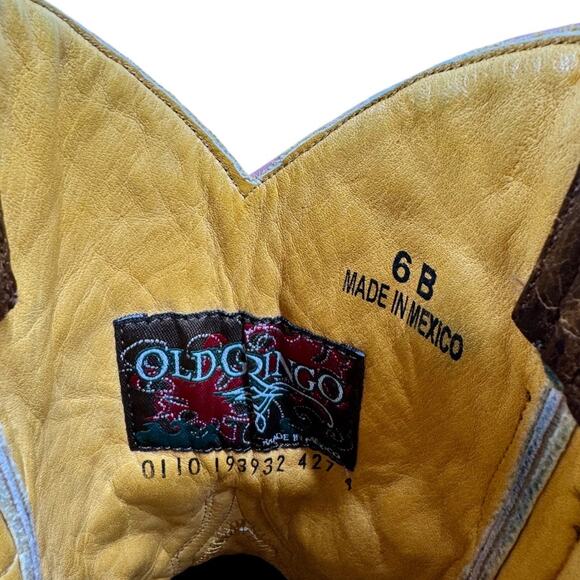 Old Gringo Marsha Western Cowboy Boots 6 Pink Brown Leather Embroidered Boho - Picture 8 of 8